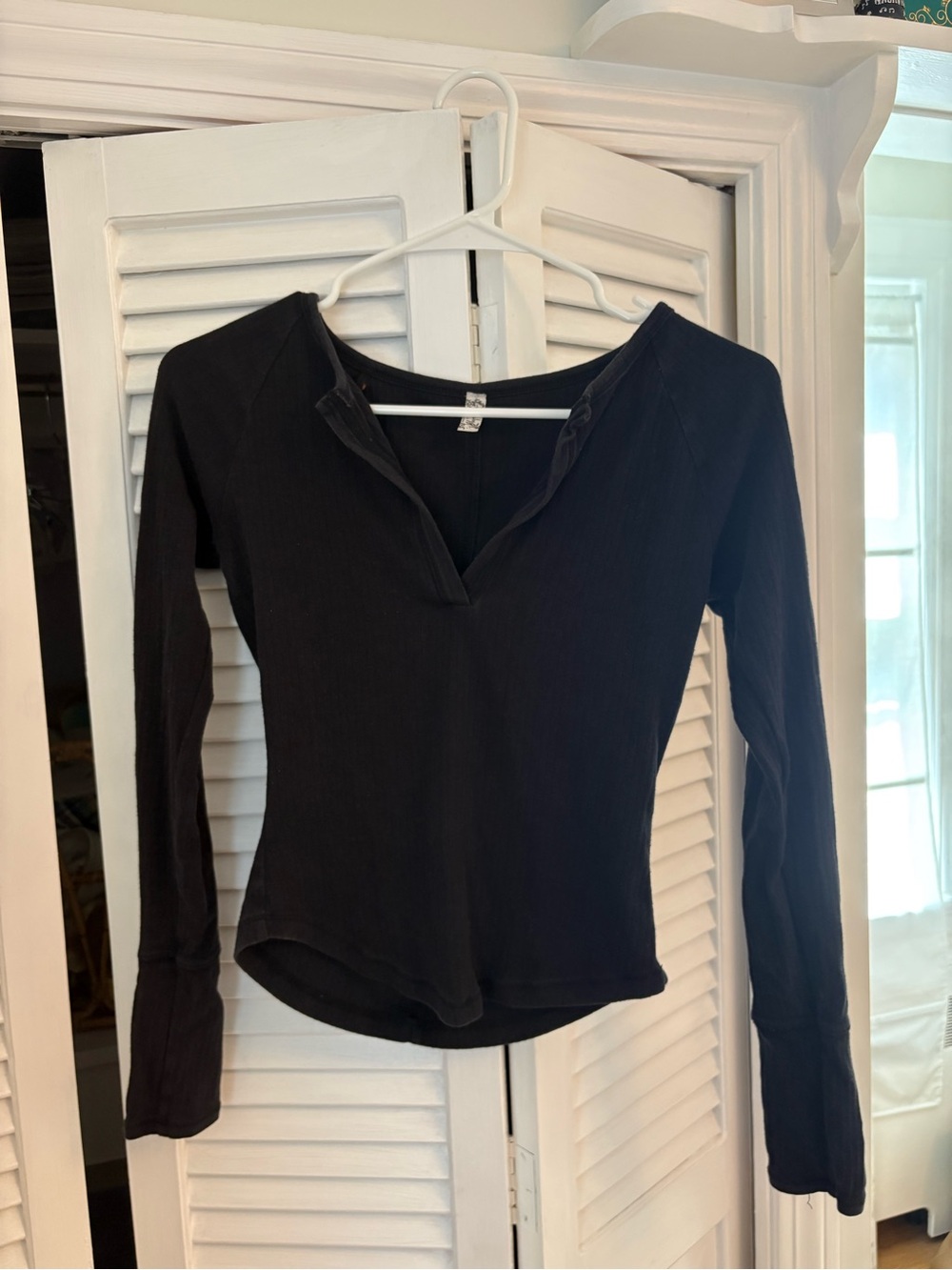 Free People Billie Layering Top Black Size Small - Picture 3 of 6